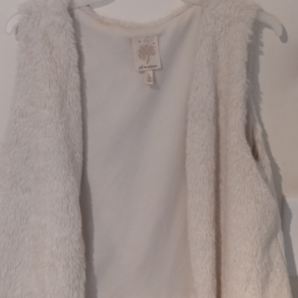 Sleeveless fuzzy vest